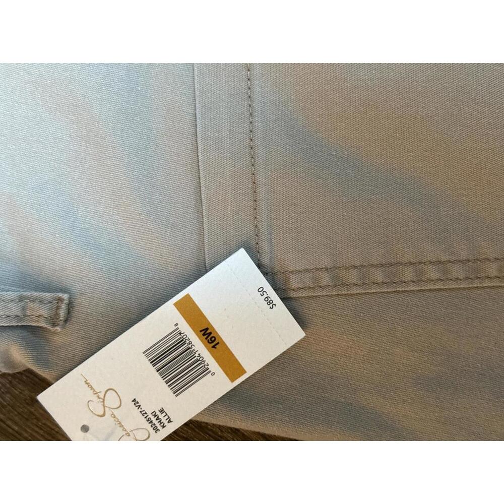 Jessica Simpson Embroidered Cargo Pants Size 16W Beige - Picture 4 of 7